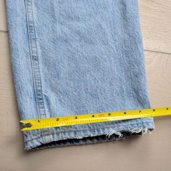 Agolde Criss Cross Jeans Womens 27 Blue Light Wash Denim Button Fly USA - Picture 13 of 15